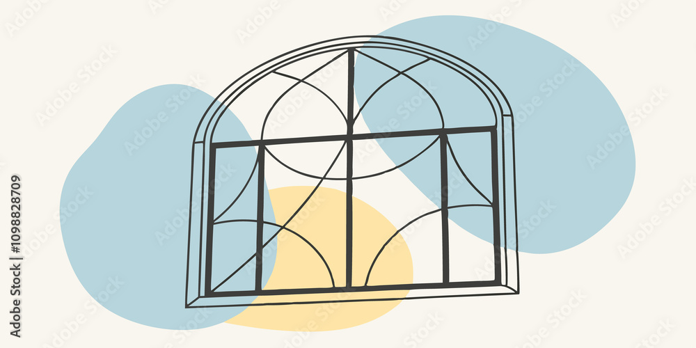 Fototapete vesica piscis radiance a window featuring the vesica piscis shape allows sunlight to shine through c