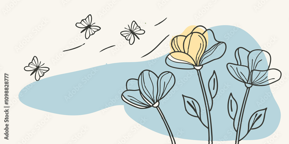 Aufkleber whimsical glow a soft mist hangs in the air as delicate flowers with translucent petals emit a gentl