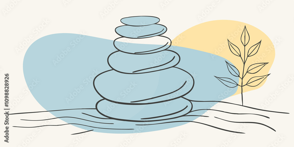 Poster zen aesthetic a minimalist depiction of a light blue serpent simply drawn with each chakra as smooth