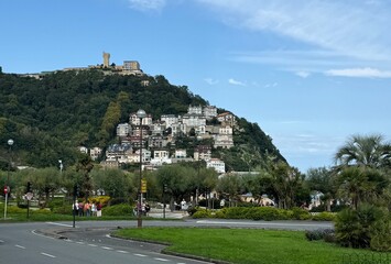 view of the hill from the beach  