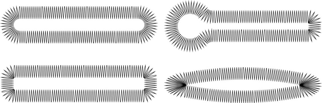 black white buttonhole icon set