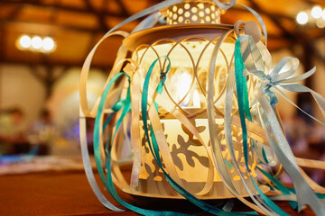 decorative lantern in the evening atmosphere