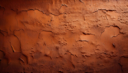 Fototapeta premium A cracked aged ochre wall, providing a rustic and warm background ideal for design projects.