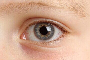 Obraz premium Zoomed in view of a child s eye stye Eye infection
