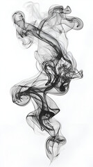 Fototapeta premium Ethereal Black and White Smoke Art with Dynamic Fluid Patterns and Textures