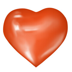 Fototapeta premium Red Color Love Icon Shape Element