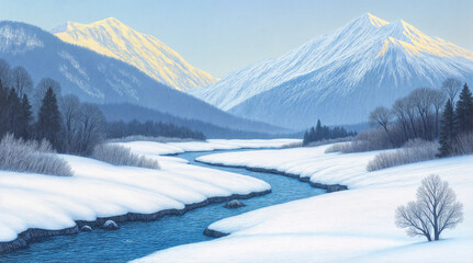 Obraz premium snowy landscape