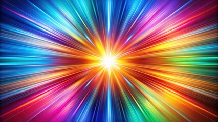 Obraz premium Colorful radial motion blurred light rays abstract background, light, rays, abstract, background, colorful, motion, radial