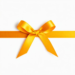 Fototapeta premium Yellow gift bow