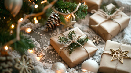 a cozy christmas tree made with hand made ornaments