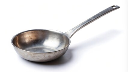 Old aluminum ladle isolated on background, aluminum, ladle, kitchenware, utensil, cooking, vintage, rustic, isolated,silver, metal