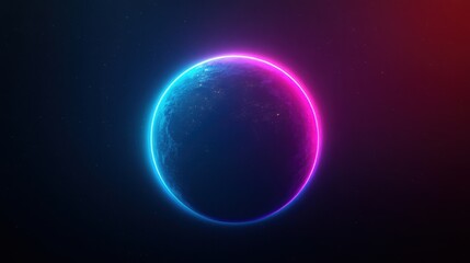 Fototapeta premium Glowing Earth Celebrating Clean Ozone Preservation