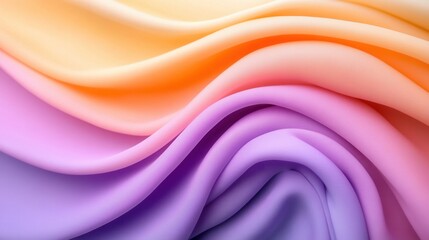 Fototapeta premium Vibrant multicolored fabric waves creating a soft, flowing abstract background