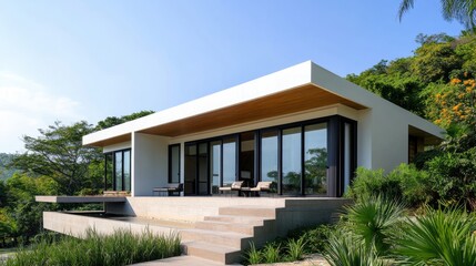 Fototapeta premium Eco-Friendly Green Architecture House Design