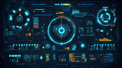 Space station, spaceship, starship sci-fi style futuristic facility gauge or internal panel surface background. stock image. Sci-fi. Illustration