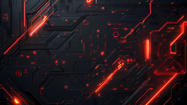 Futuristic sci fi abstract texture background with detailed geometric lines and robotic technological shapes - 3d render of science fiction surface. Sci-fi. Illustration