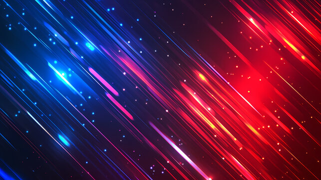 Background gaming abstract neon sci-fi themes cyberpunk red and blue dynamic technology wallpaper ai generated image. Sci-fi. Illustration