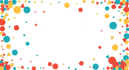 Colorful Abstract Background with Circles, Triangles, and Geometric Shapes - Vector Illustration