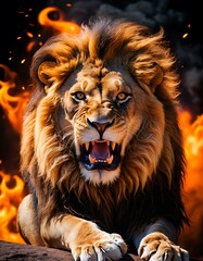 Fototapeta premium portrait of a lion