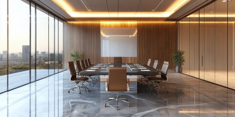 A business meeting focused on negotiating venture capital terms and agreements with stakeholders in a sleek conference room