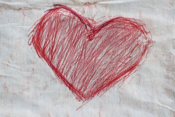 Single hand-drawn heart symbol on a white canvas, symbolizing care for National Family Caregivers Month.