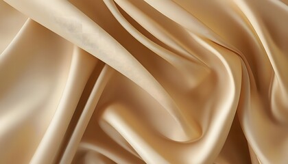 Fototapeta premium Layered Pale Yellow-Brown Silk with Soft Light