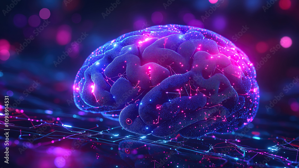 Poster concepts blending machine learning, blockchain, and neural networks for advanced technology solution
