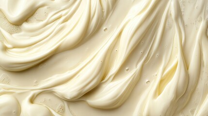 Creamy yogurt texture with smooth swirls and rich consistency highlighting its luxurious creaminess and delectable appearance