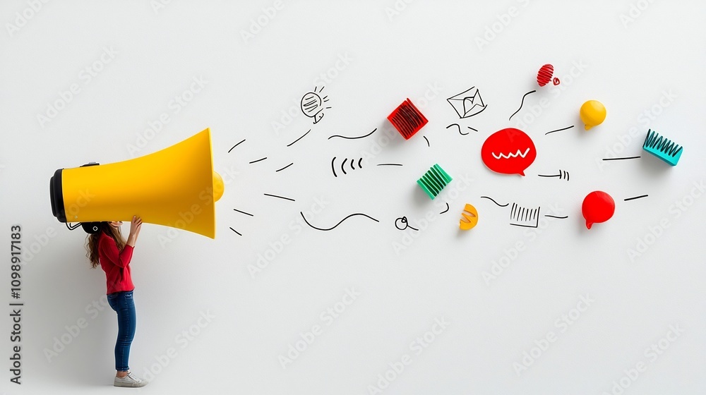 Aufkleber Captivating Depicting Dynamic Colorful Intonation Waves Symbolizing Effective Communication and Presentation Skills