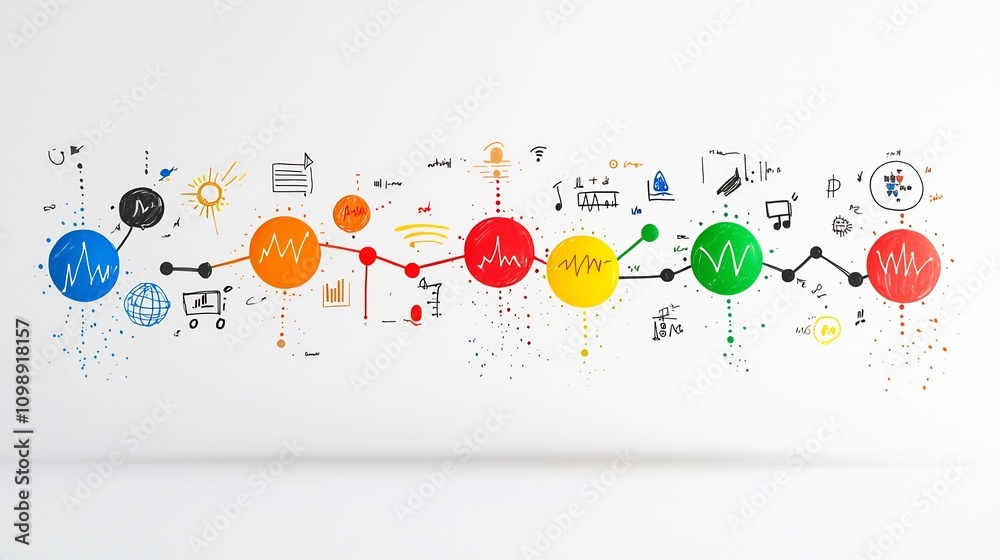 Leinwandbilder vibrant and dynamic depicting voice interaction with colorful sound waves intonation symbols and exp