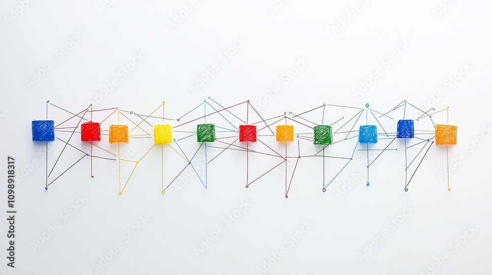 Aufkleber representation of a vibrant abstract conversation with colorful lines depicting the intonation varia