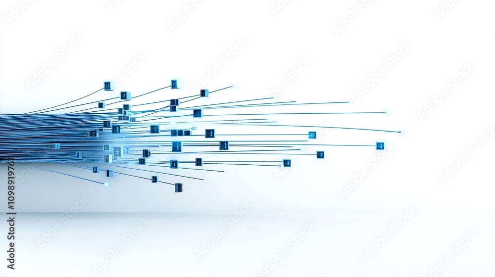 Aufkleber detailed design showcasing intricate fiber optic strands with precisely radiant light beams and opti