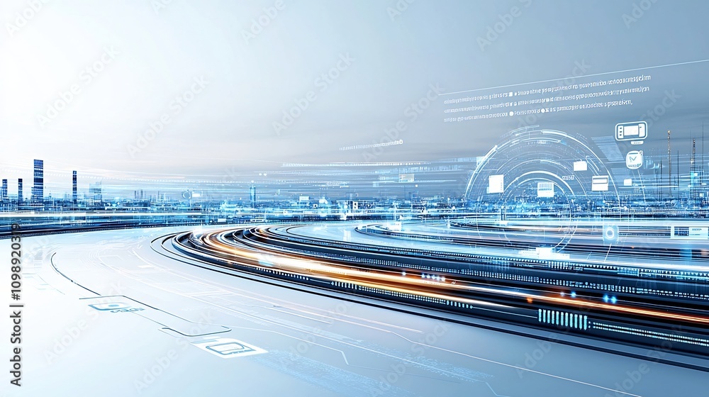 Poster Intricate Visualization of a High Tech Fiber Optic Network System with Glowing Cables and Futuristic Design Elements Against a Clean White Background