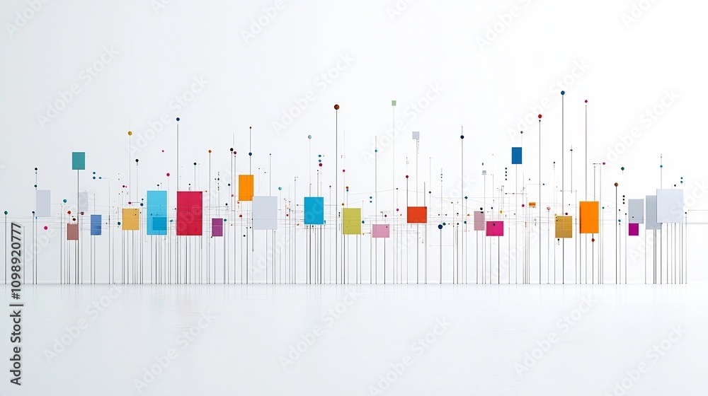 Poster Futuristic showcasing dynamic fiber optic technology in telecommunications  Digital hubs connected by vibrant light beams representing the flow of data and information through a high speed