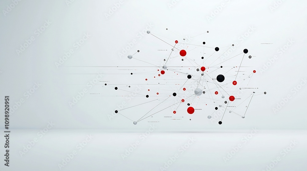 Aufkleber abstract design showcasing a futuristic telecommunication system with glowing fiber optic cables con