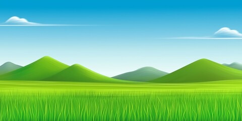 Obraz premium landscape with mountains and blue sky illustration