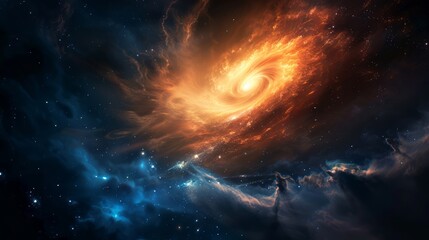 Obraz premium Stunning Visual of Cosmic Beauty with Black Hole Centered