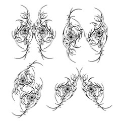 Obraz premium Tribal sigils Tattoo design