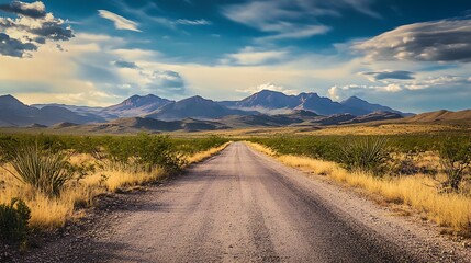 Desert Road to Mountains