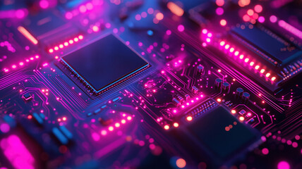 High-tech circuit board background representing cutting-edge technology and digital