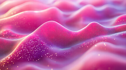 Obraz premium Abstract digital space filled with polygons and dots representing technology and innovation