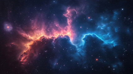 Obraz premium Nebula and stars in the night sky creating a cosmic backdrop for space exploration