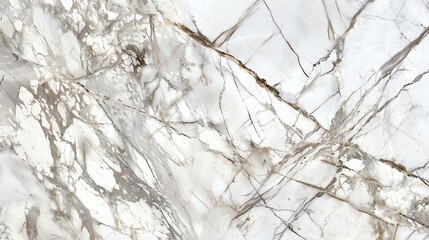Obraz premium White marble texture with grey and brown veins.