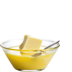 clarified butter isolated on white background