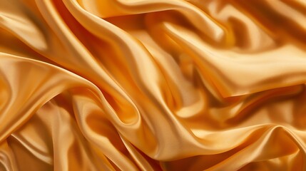 Obraz premium A close up of silky, golden fabric.