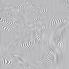 Waves of Illusion: Dynamic Black, gray and White Abstract Background
