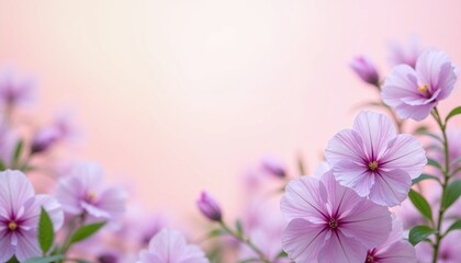Pink flowers with soft pastel background