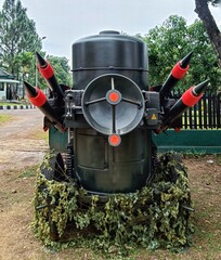 missile war machine with Special satellite dish radar
