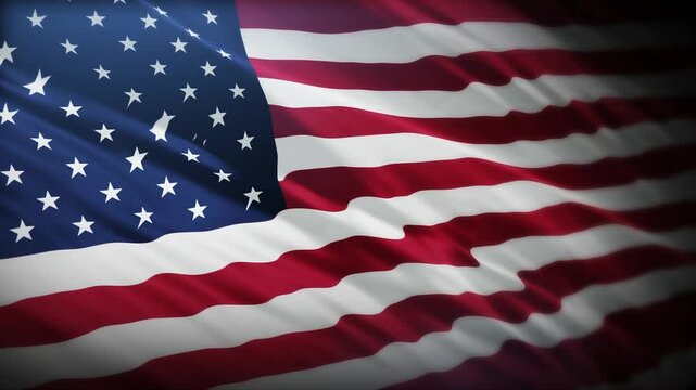 USA Flag Waving Animation United States of America