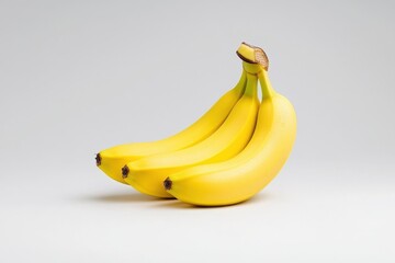 Whole Smooth Bananas Isolated on White Background for Stock Photography